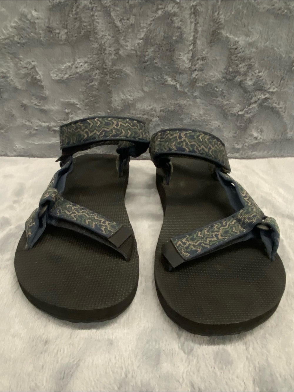 Teva Sport Sandals Mens 13 Black Green Geometric - Picture 6 of 10
